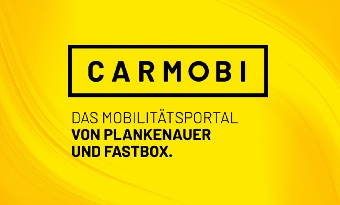 Logo des Mobilitätsportals Carmobi – mit stilisierter Verbindung von Auto und Technologie.